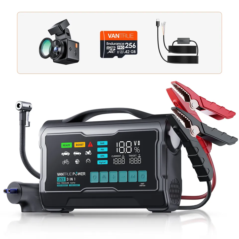 vantrue-js3-starthilfe-kompressor-e1-pro-4k-dashcam-bundle-mit-256gb image 1