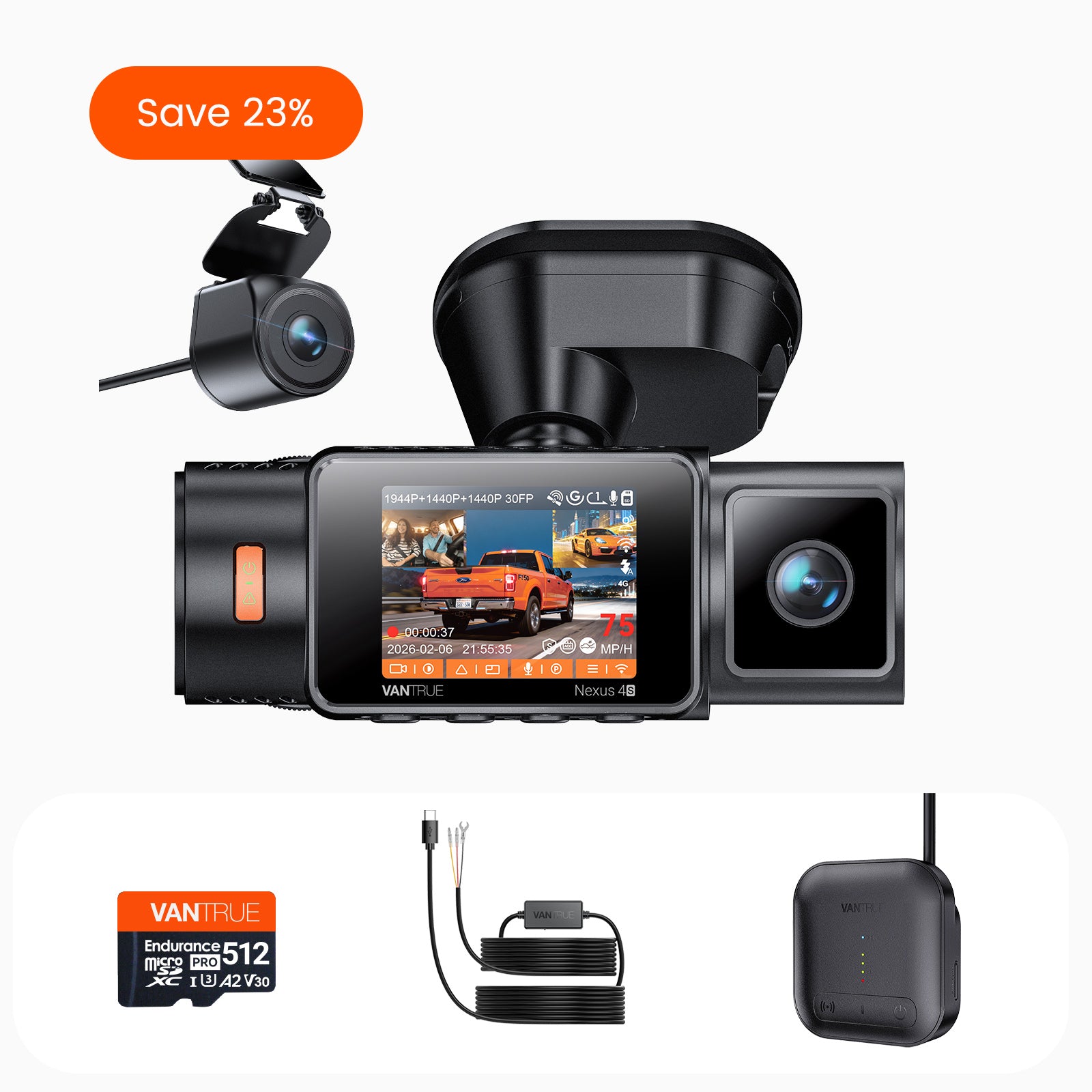 vantrue-n4s-dashcam-bundle-mit-4g-lte-modul-vp03-kit-512gb-und-cpl image 1