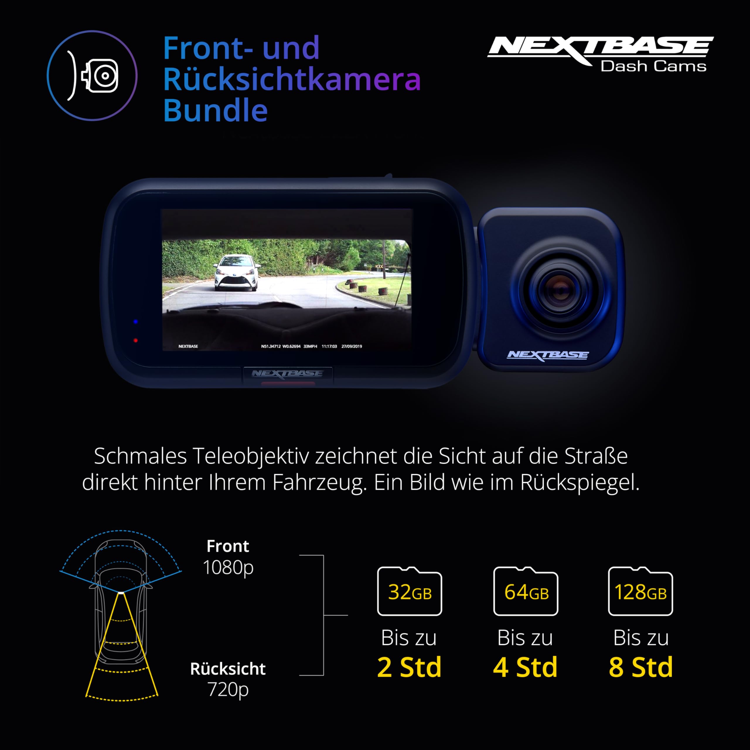 nextbase-222x-dashcam-auto-vorne-hinten-1080p-mit-32gb-microsd image 5