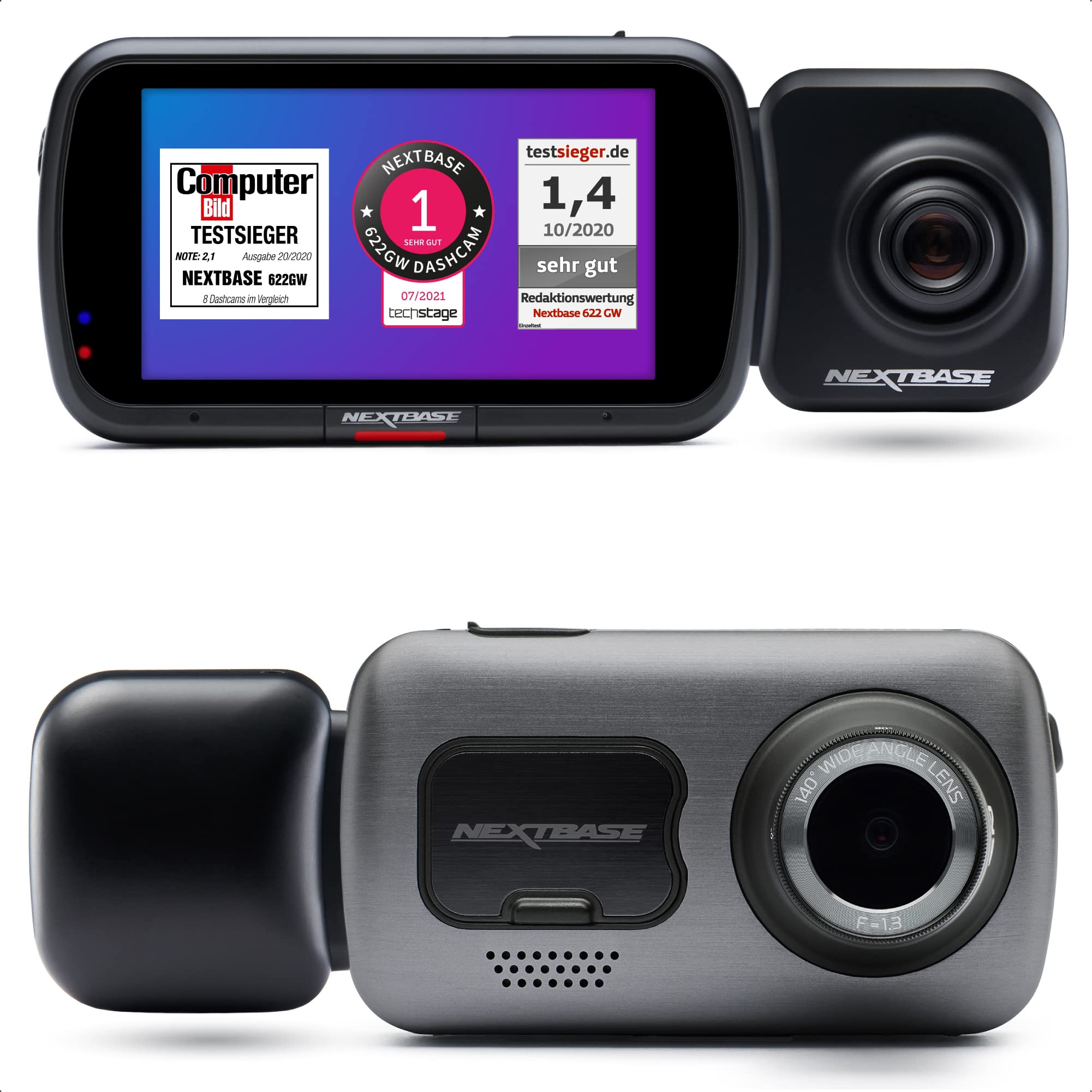 nextbase-622gw-dashcam-4k-vorne-zoom-heckkamera-set image 1