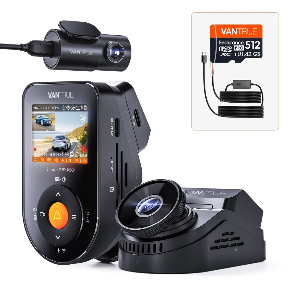 vantrue-s1-pro-dashcam-bundle-mit-512gb-karte-vp03-hardwire-kit image 1