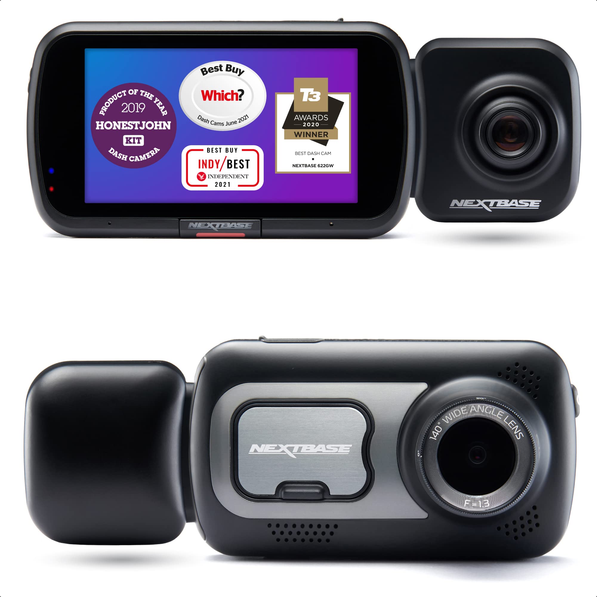 nextbase-522gw-dashcam-1440p-mit-zoom-r-ckkamera-front-und-heck-set image 1