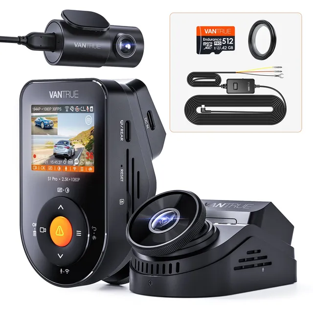 vantrue-s1-pro-dashcam-bundle-mit-vp05-cpl-512gb-karte image 1