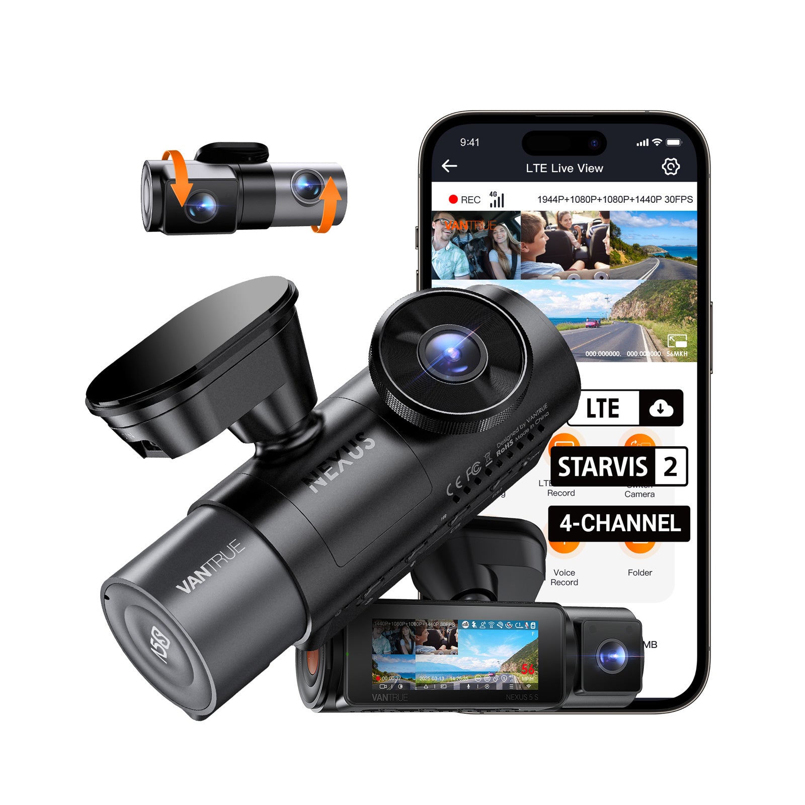 vantrue-nexus-5s-4-kanal-dashcam-mit-starvis-2-und-lte image 2