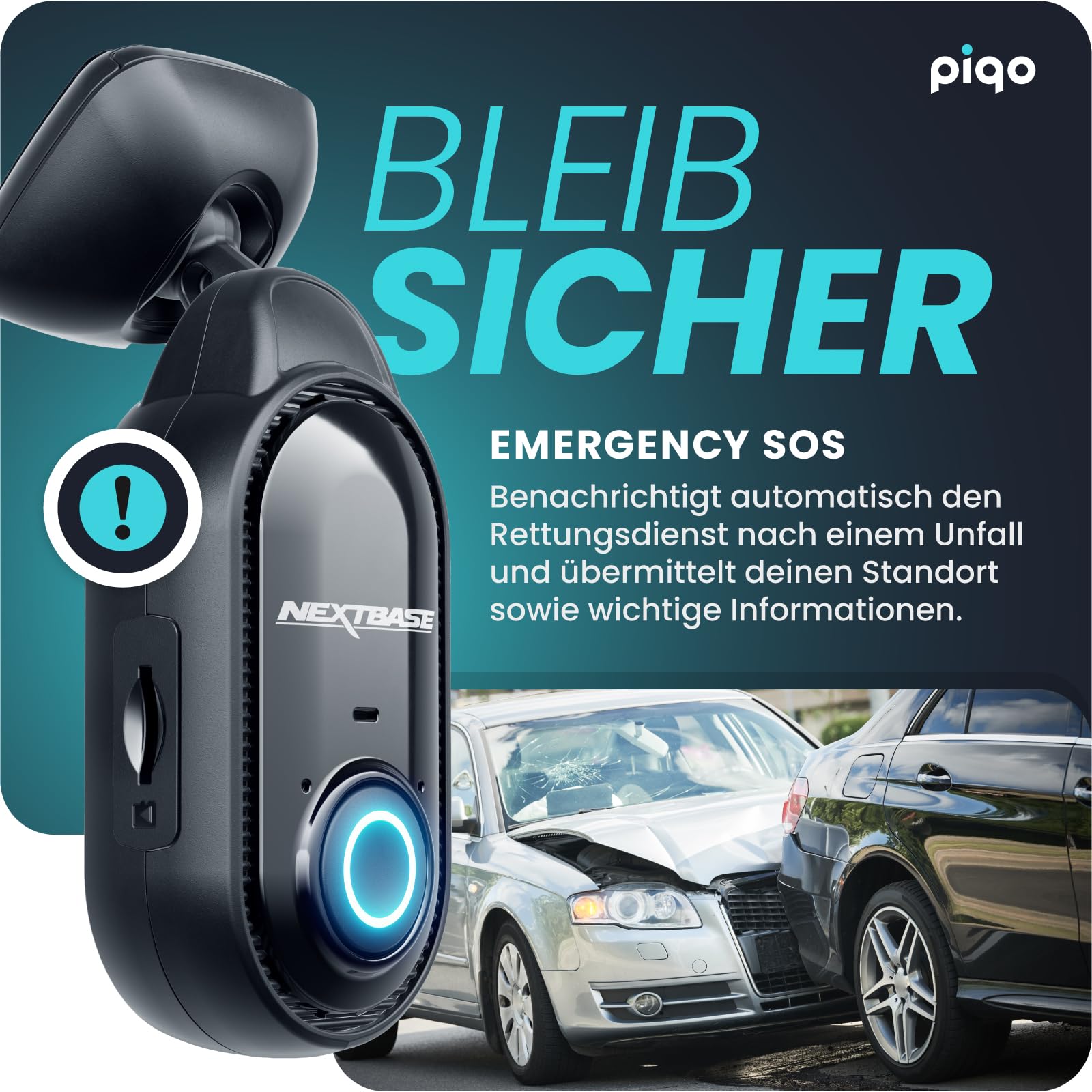 nextbase-piqo-2k-dashcam-vorne-1440p-mit-parkmodus-und-32gb-microsd image 2