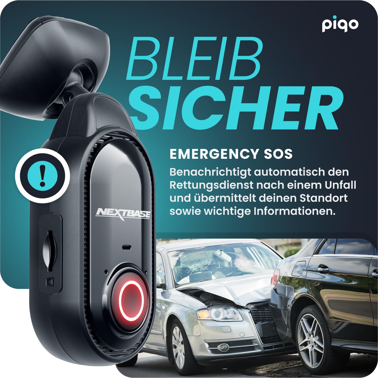 nextbase-piqo-1k-dashcam-vorne-1080p-mit-parkmodus-und-32gb-microsd image 2