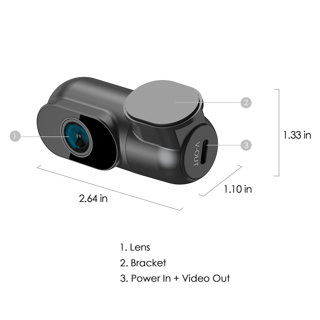 viofo-t130-heckkamera-ersatz-mit-6-m-kabel-und-klebepad image 3