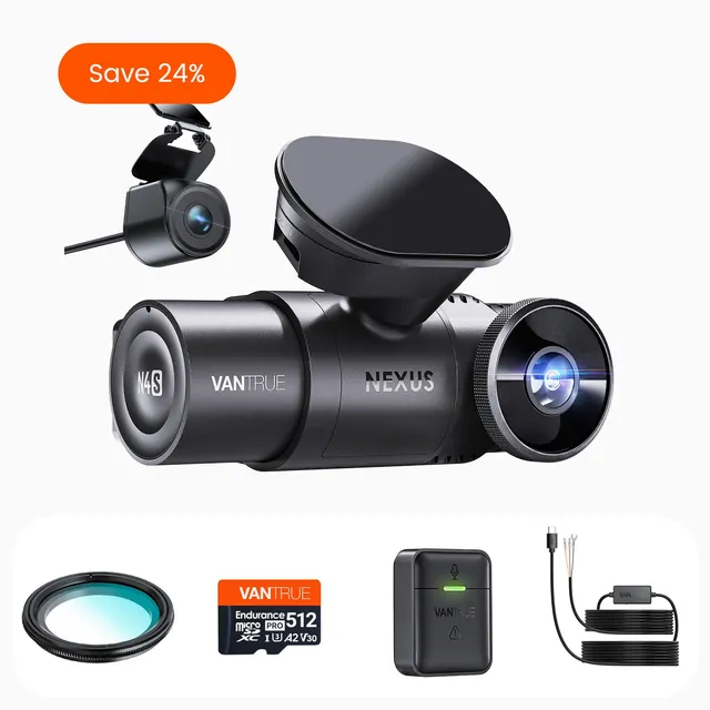 vantrue-n4s-4k-dashcam-bundle-mit-vp03-hardwire-kit-512gb-cpl-fernbedienung image 1