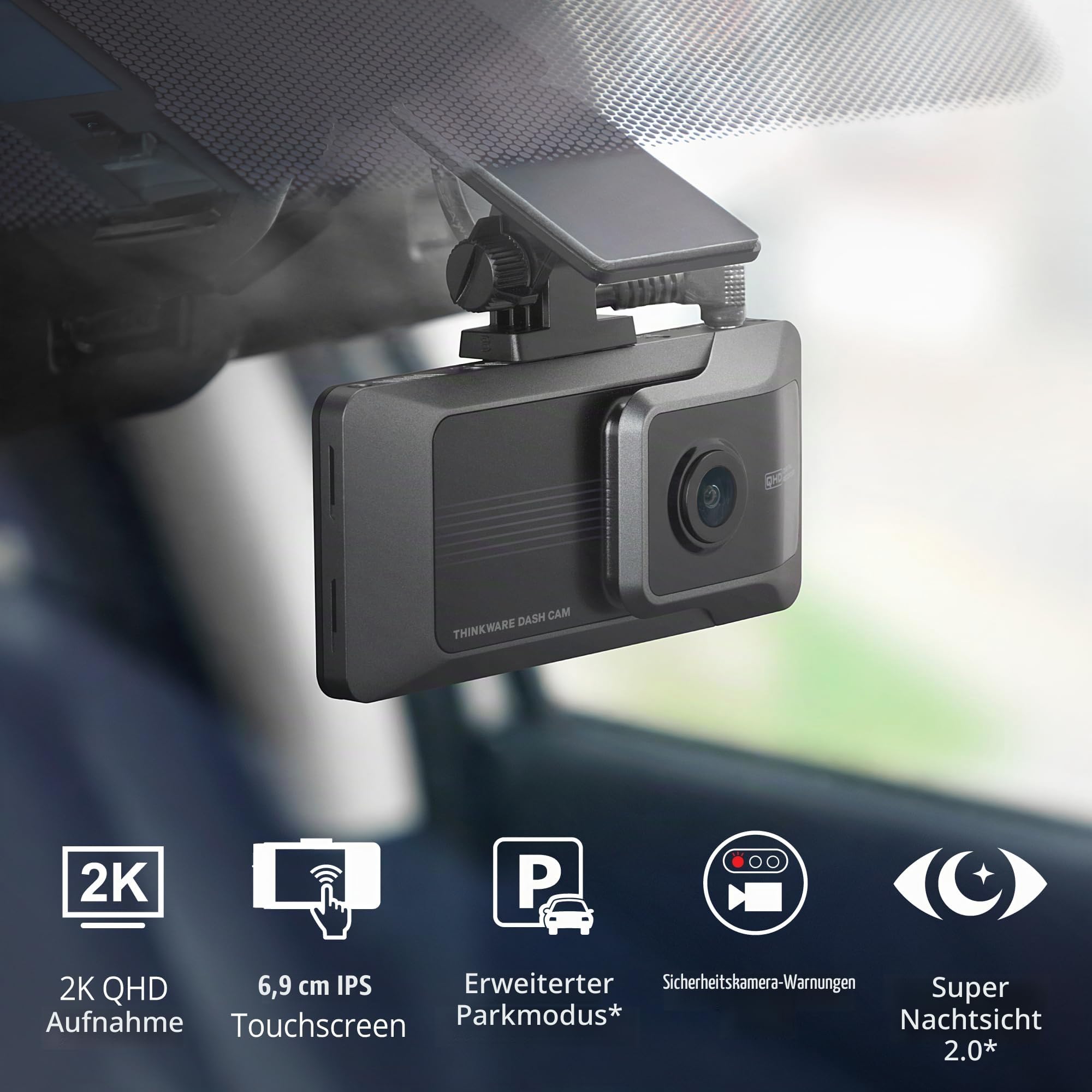 thinkware-arc-2ch-dashcam-2x-1440p-vorn-hinten-mit-2-7-touchscreen-wlan-gps-und- image 2