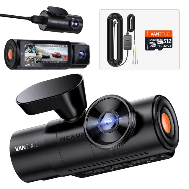 vantrue-n4-pro-3-kanal-dashcam-bundle-mit-vp05-hardwire-kit-512gb-karte image 1