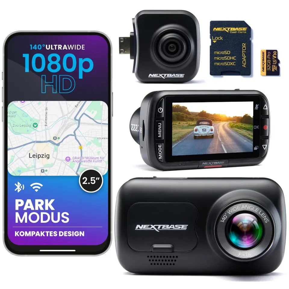nextbase-222x-dashcam-auto-vorne-hinten-1080p-mit-32gb-microsd image 1