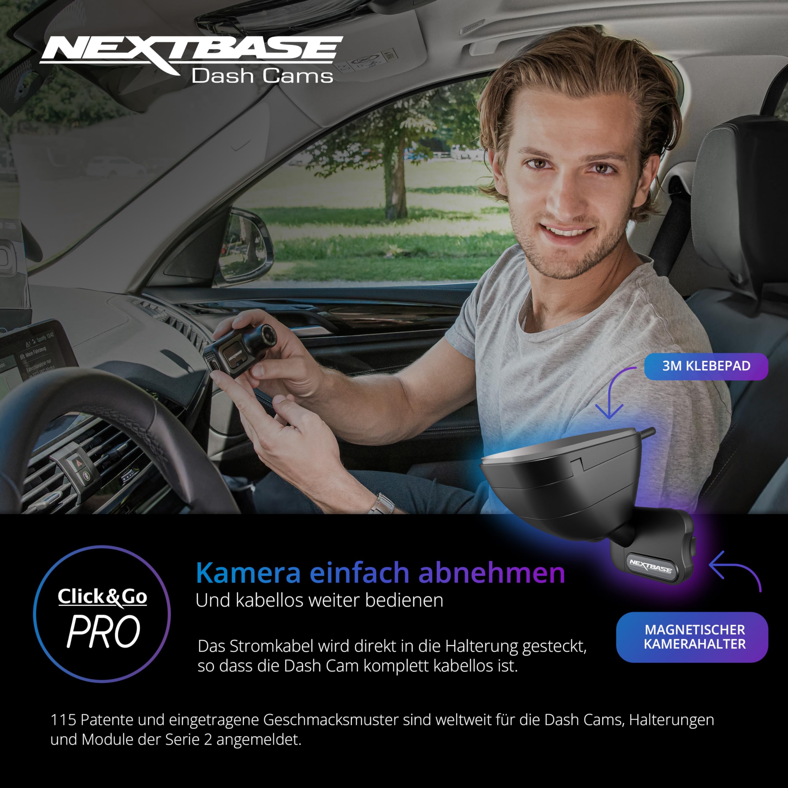 nextbase-522gw-dashcam-auto-vorne-1440p-mit-parkmodus-und-nachtsicht image 3