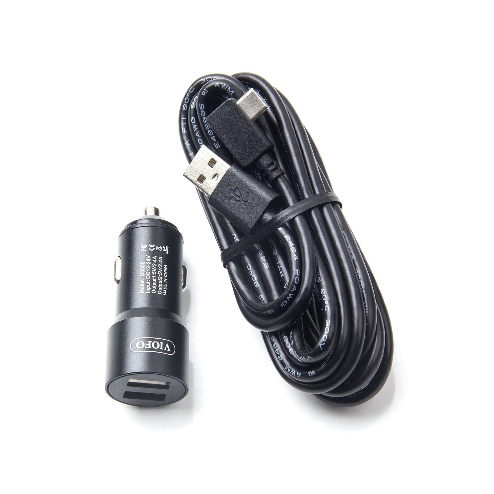 viofo-vs1-type-c-dual-usb-autoladeger-t-mit-3-5-m-stromkabel image 1