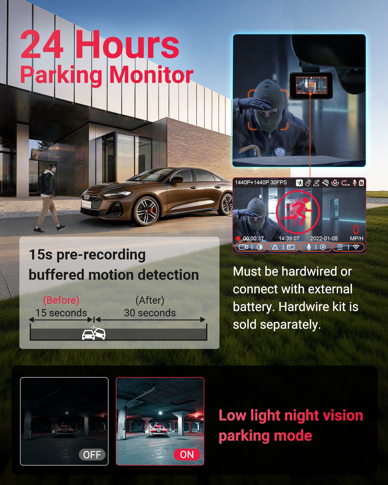vantrue-element-2-pro-front-rear-dashcam-4k-2k-dual-hdr-park-berwachung image 5
