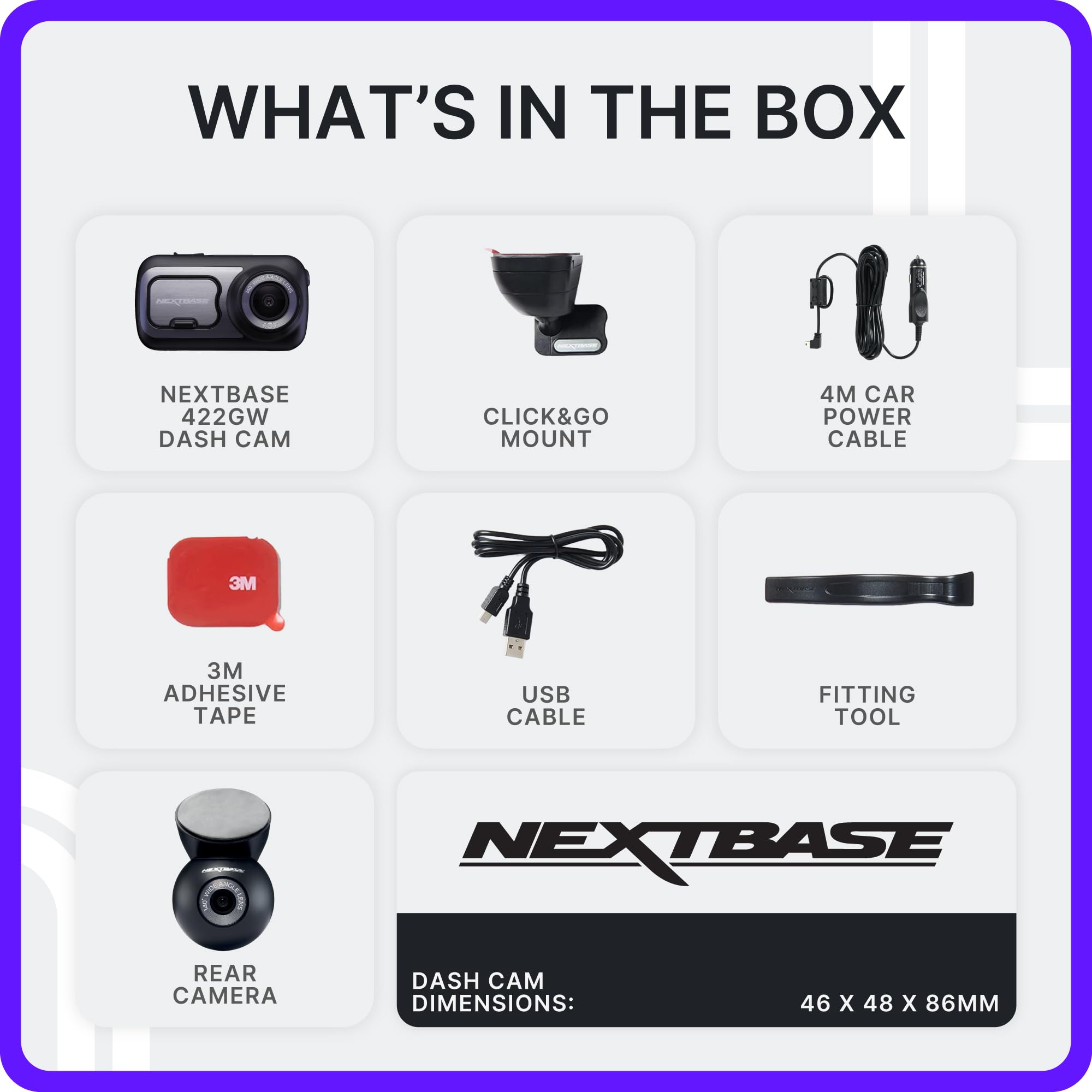 nextbase-422gw-dashcam-mit-zus-tzlicher-heckkamera-f-r-vorne-und-hinten image 8