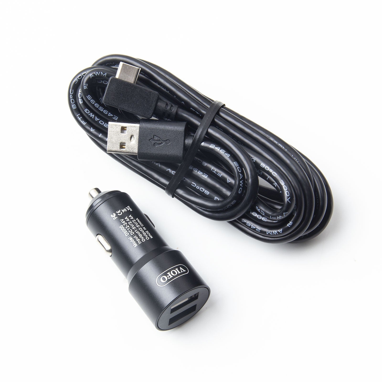 viofo-vs1-type-c-dual-usb-autoladeger-t-mit-3-5-m-stromkabel image 2