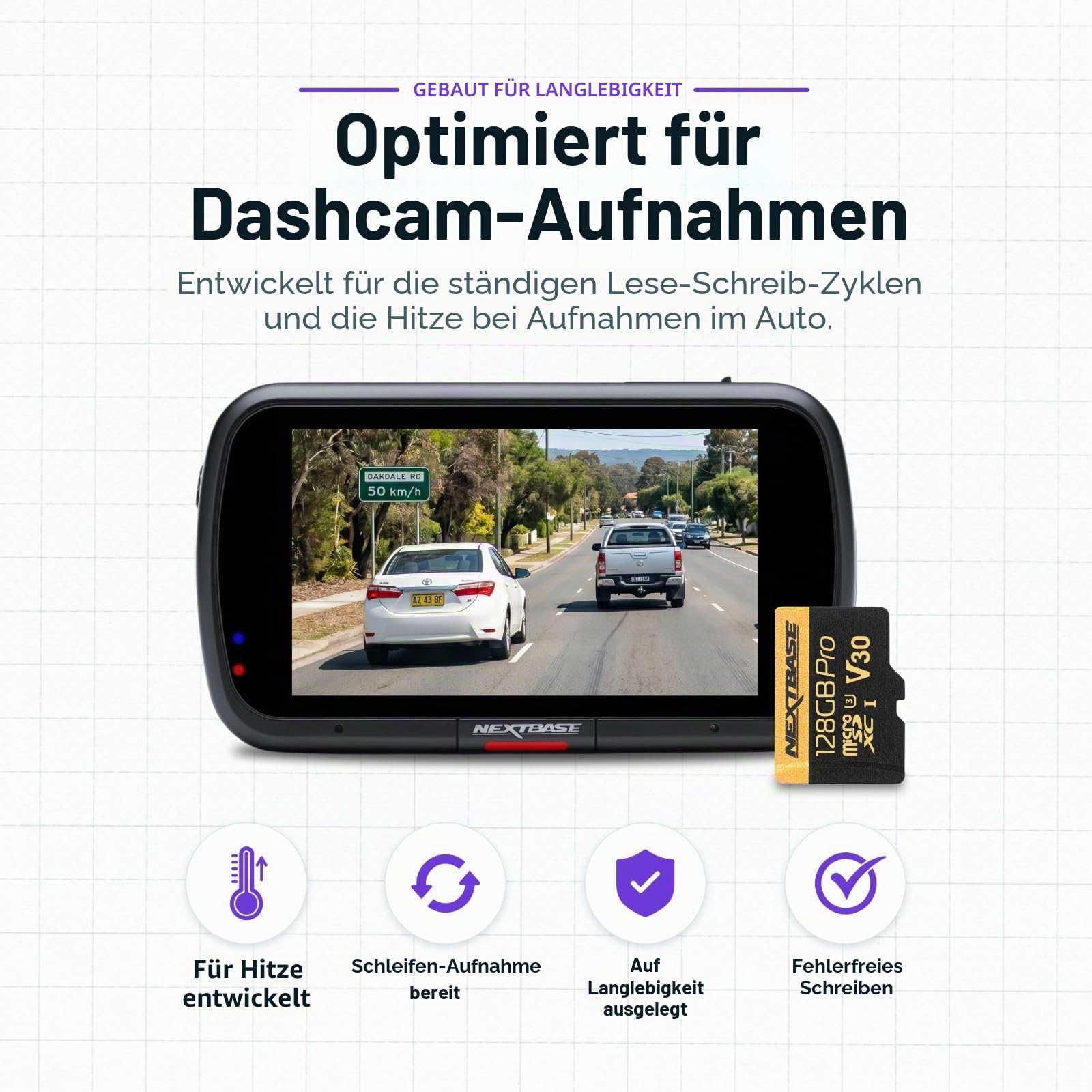 nextbase-serie-2-128gb-u3-micro-sd-karte-mit-adapter-dashcam-speicherkarte image 2
