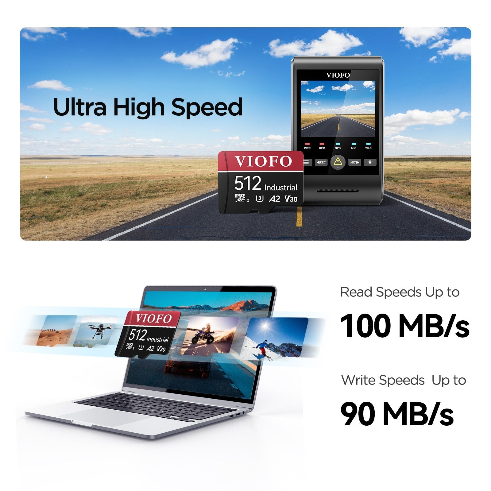 viofo-512gb-industrial-microsd-karte-u3-a2-v30-mit-adapter-4k-high-endurance image 2