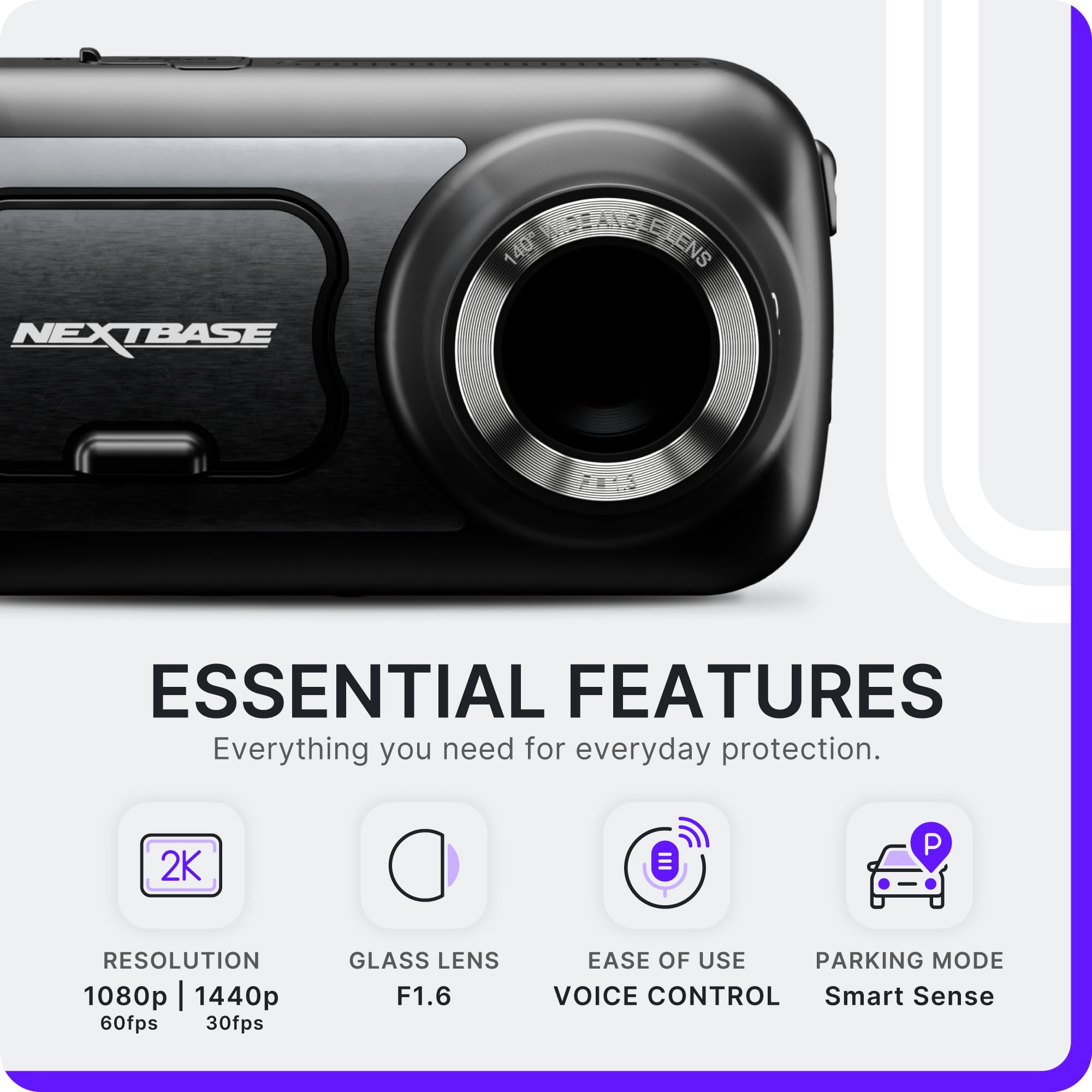 nextbase-422gw-dashcam-set-1440p-mit-halterung-hardwire-kit-64gb-sd-karte-und-ta image 4