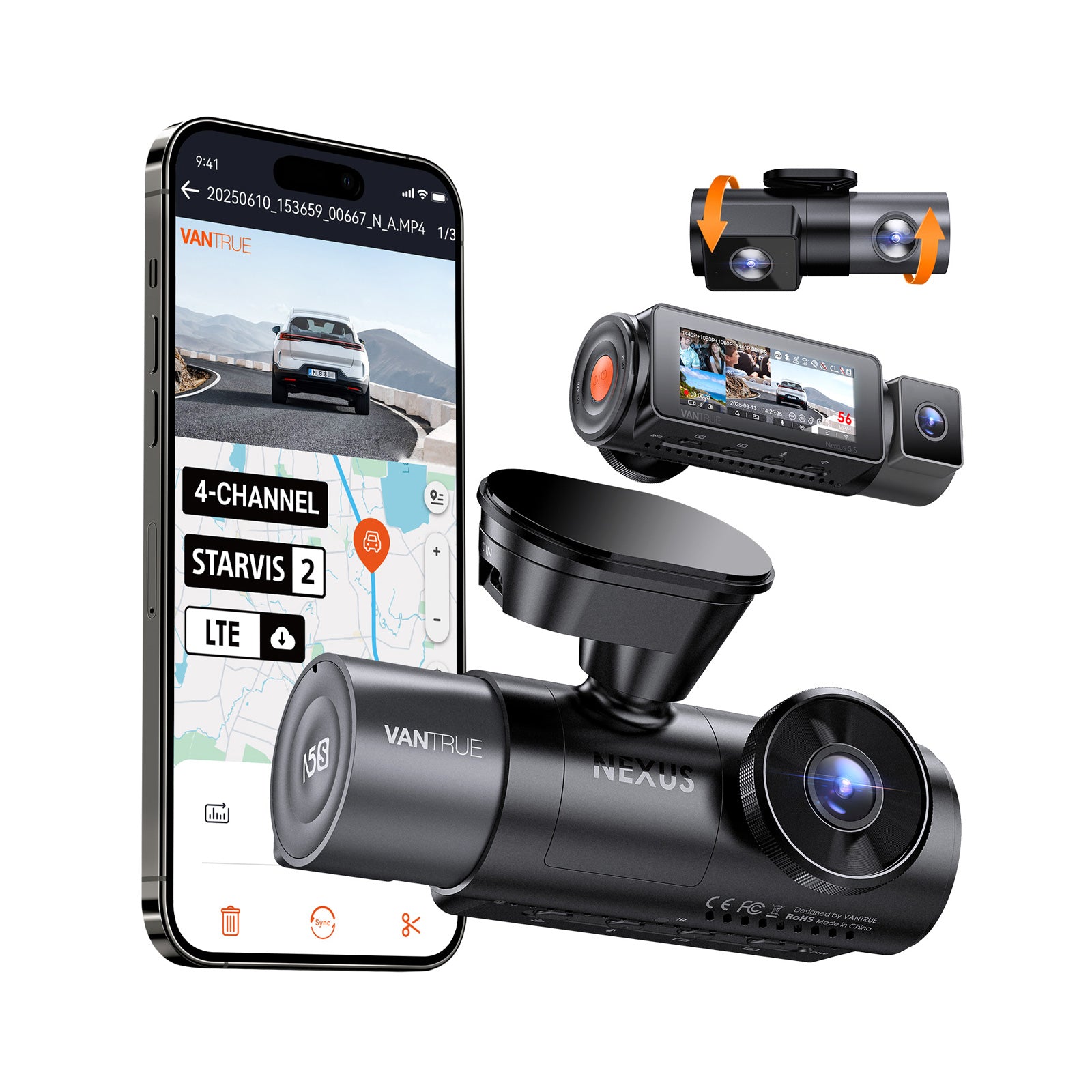 vantrue-nexus-5s-4-kanal-dashcam-mit-starvis-2-und-lte image 1