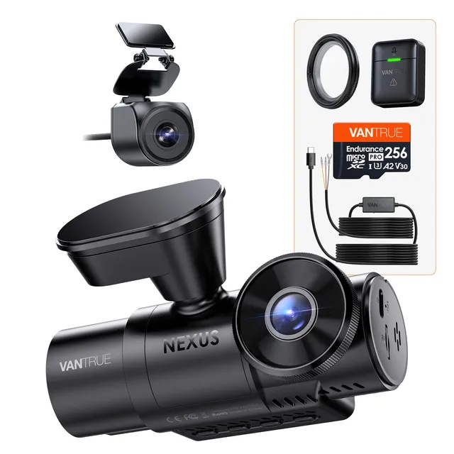 vantrue-n4s-dashcam-bundle-mit-vp03-hardwire-kit-256gb-cpl-fernbedienung image 1