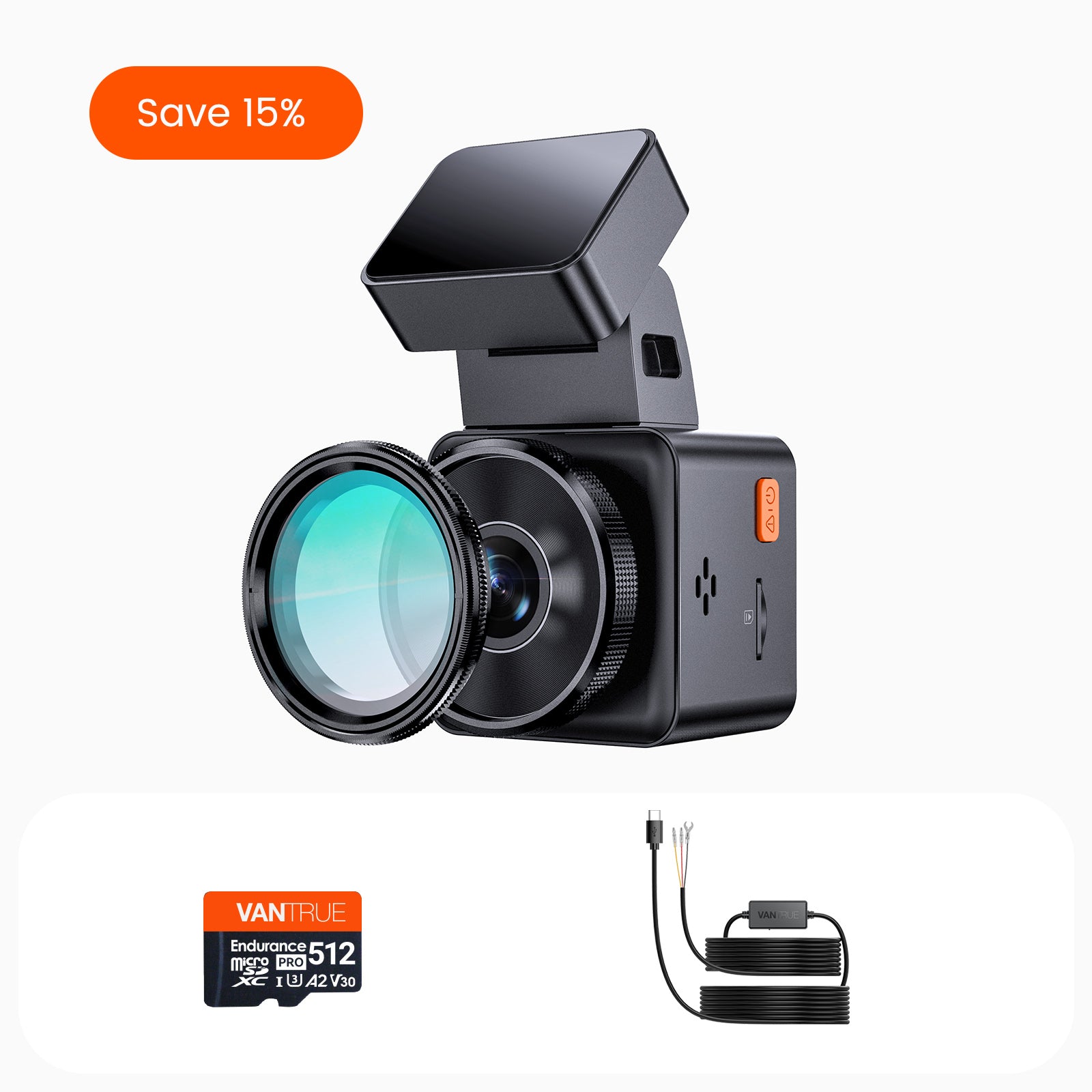 vantrue-e1-pro-bundle-4k-dashcam-vp03-hardwire-kit-512gb-karte image 1