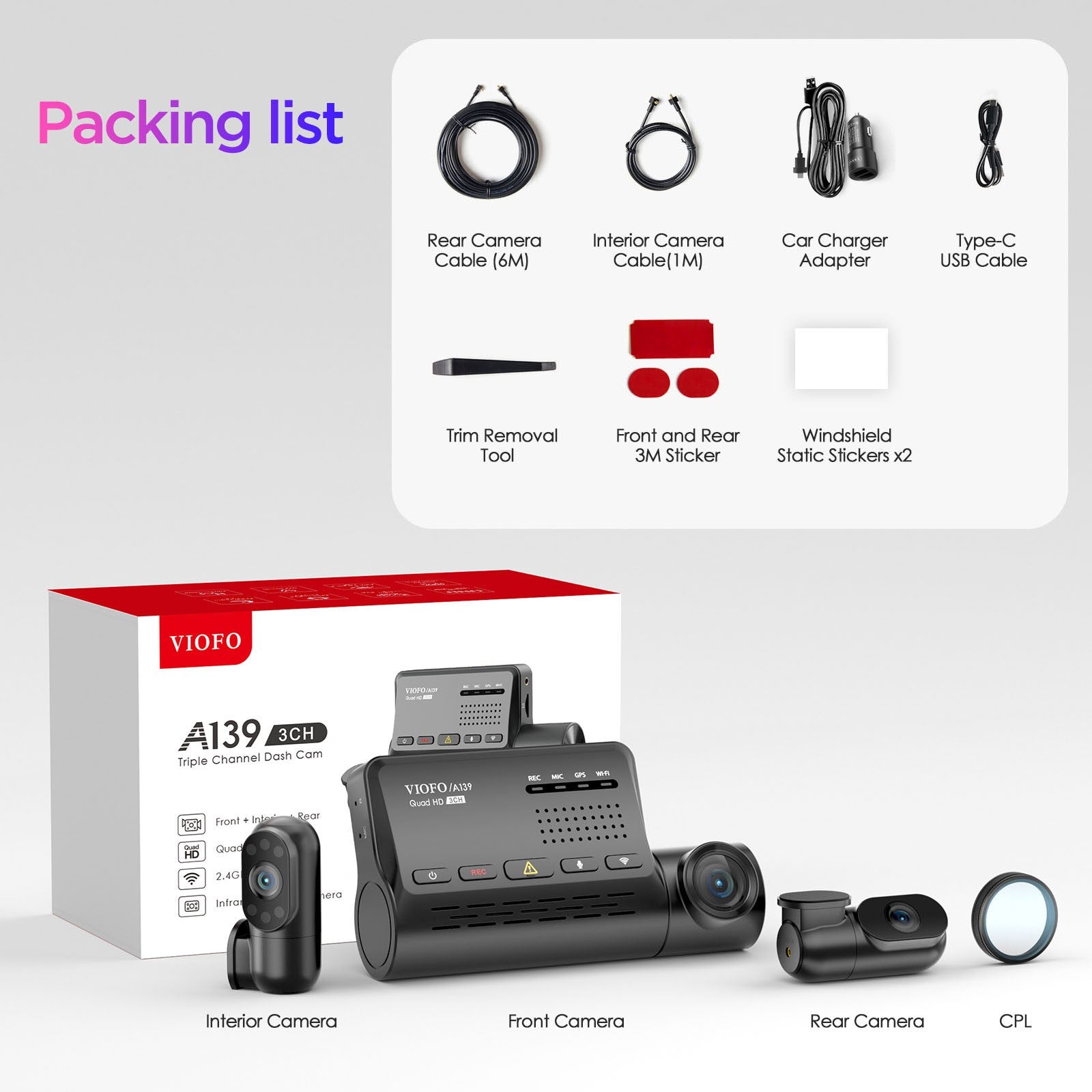 viofo-a139-3ch-3-kanal-dashcam-front-2k-innen-heck-1080p-wifi-gps image 8