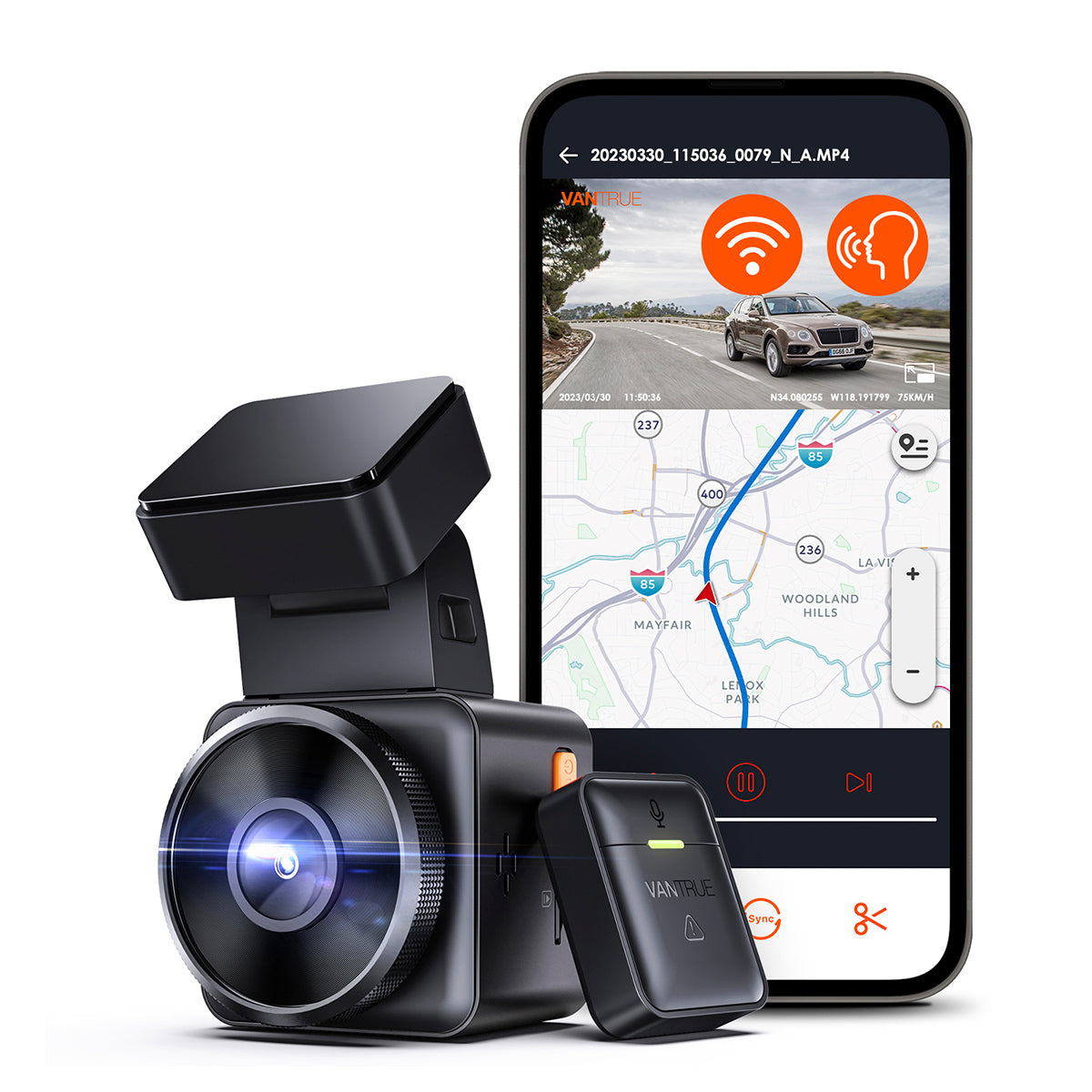 vantrue-element-1-dashcam-vorne-mit-2-7k-1944p-gps-wlan-und-parkmodus image 3