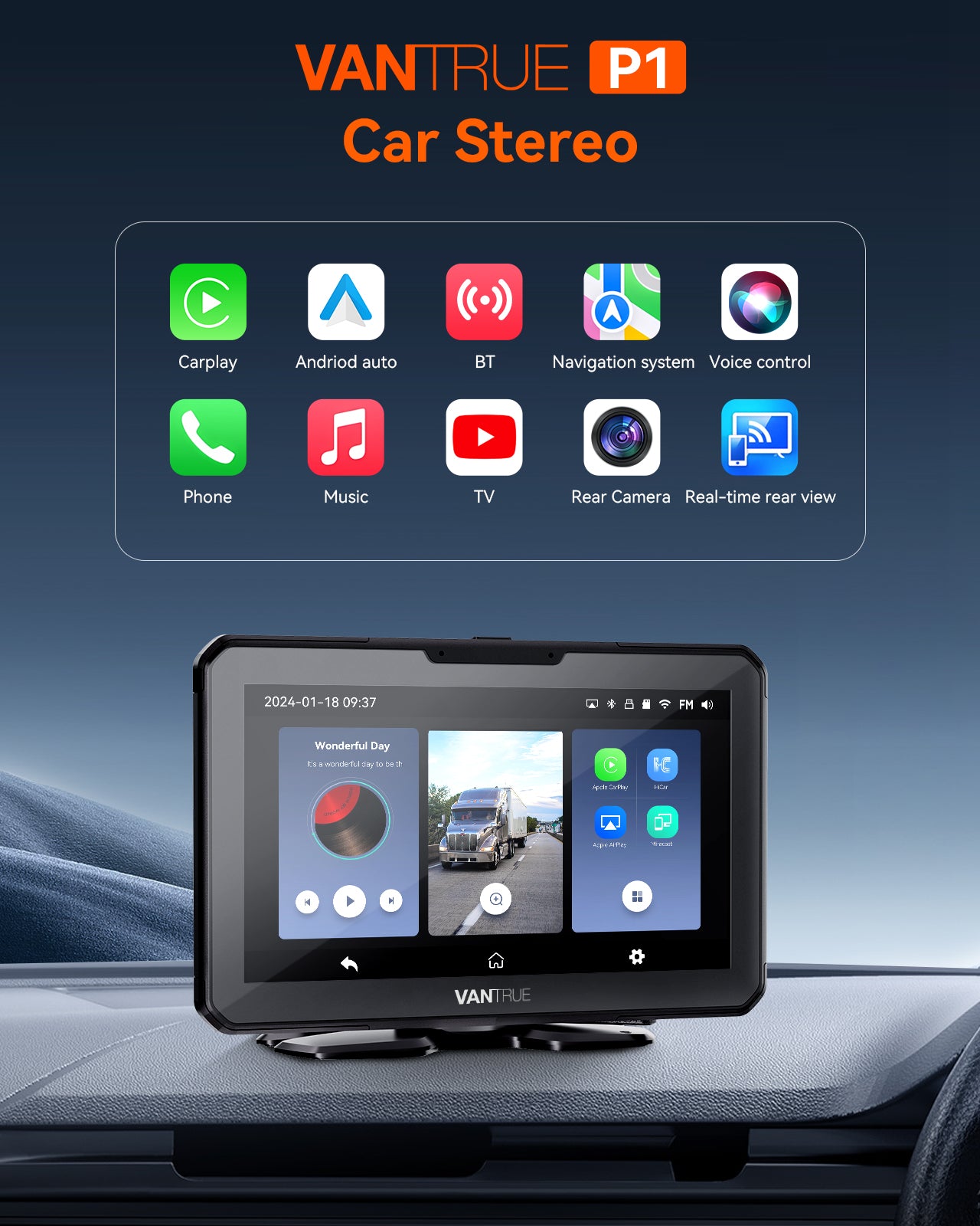 vantrue-pilot-1-carplay-display-7-zoll-full-hd-mit-android-auto image 3