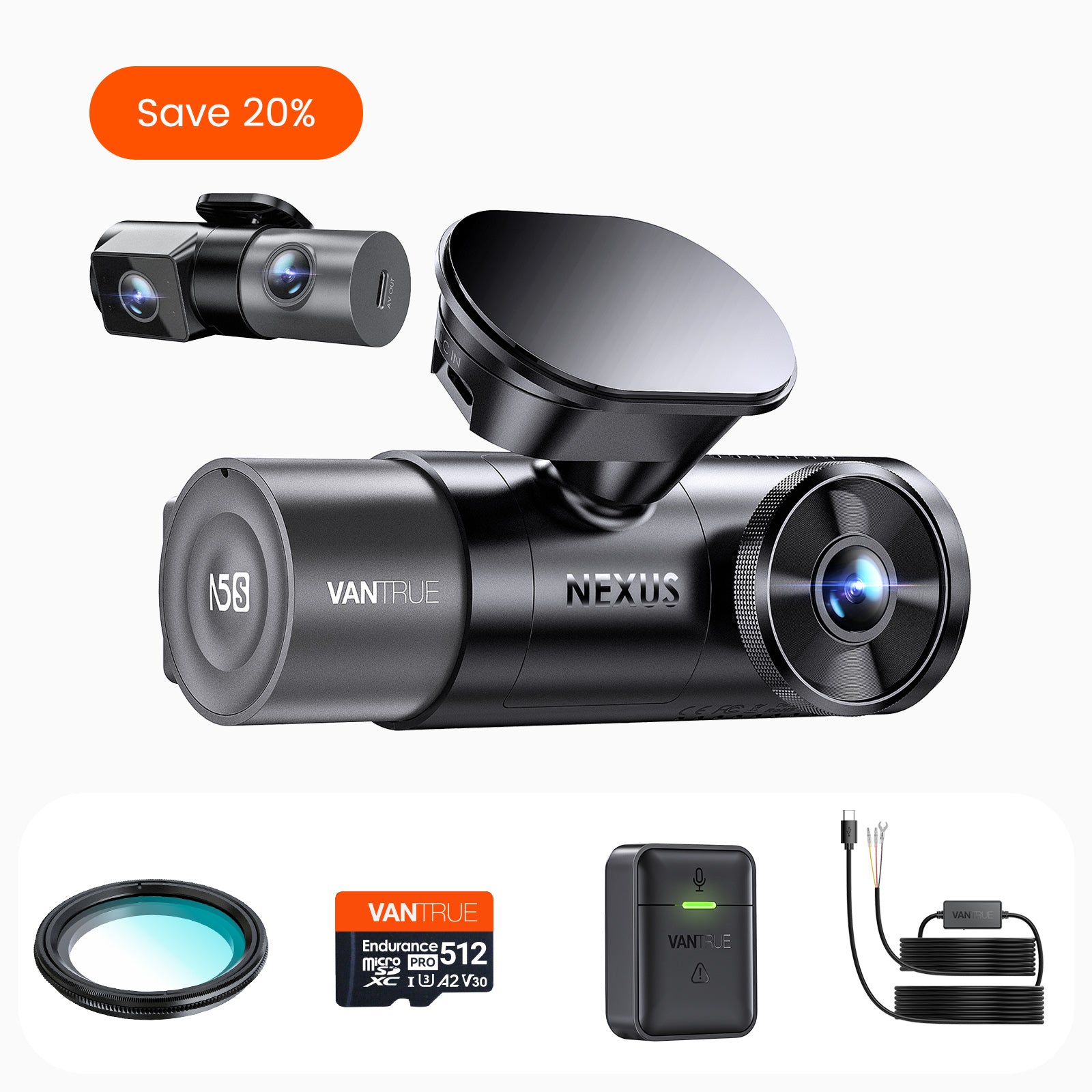 vantrue-n5s-4-kanal-dashcam-bundle-mit-vp03-512gb-cpl-fernbedienung image 1
