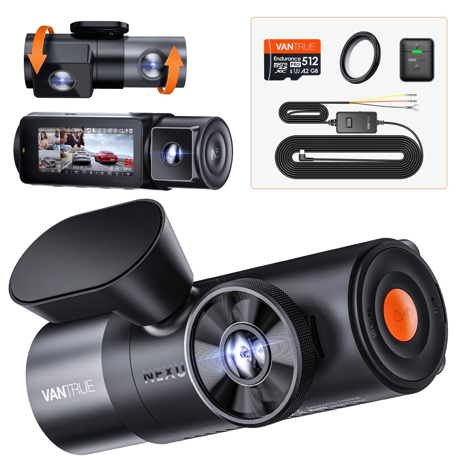 vantrue-n5-dashcam-bundle-mit-hardwire-kit-512gb-karte-cpl-fernbedienung image 1