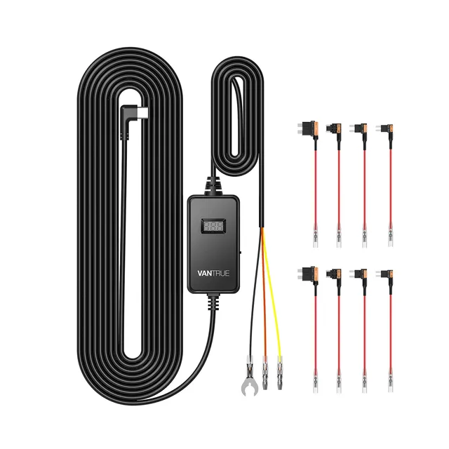 vantrue-hardwire-kit-mit-spannungsanzeige-und-display-f-r-usb-c-dashcams image 1