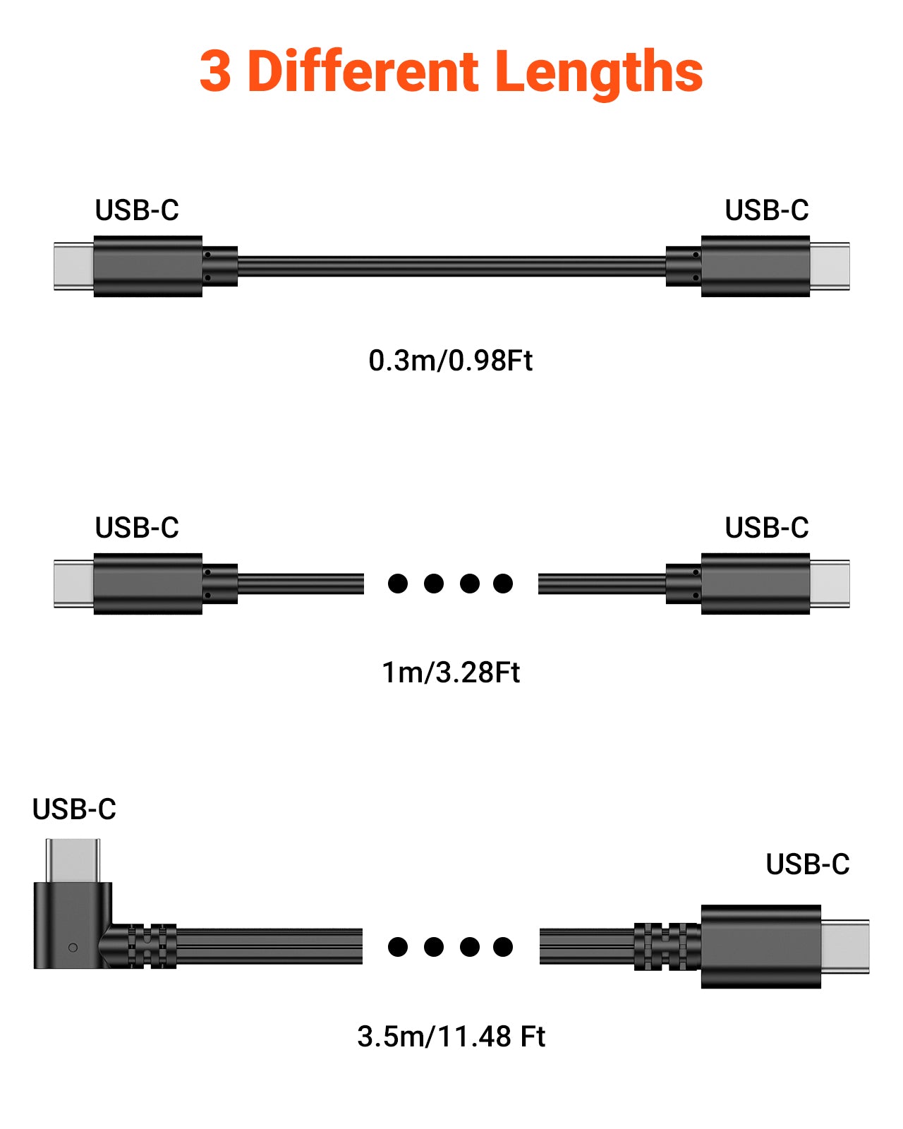 vantrue-usb-c-auf-usb-c-stromkabel-set-3-teilig-0-3m-1m-3-5m image 2
