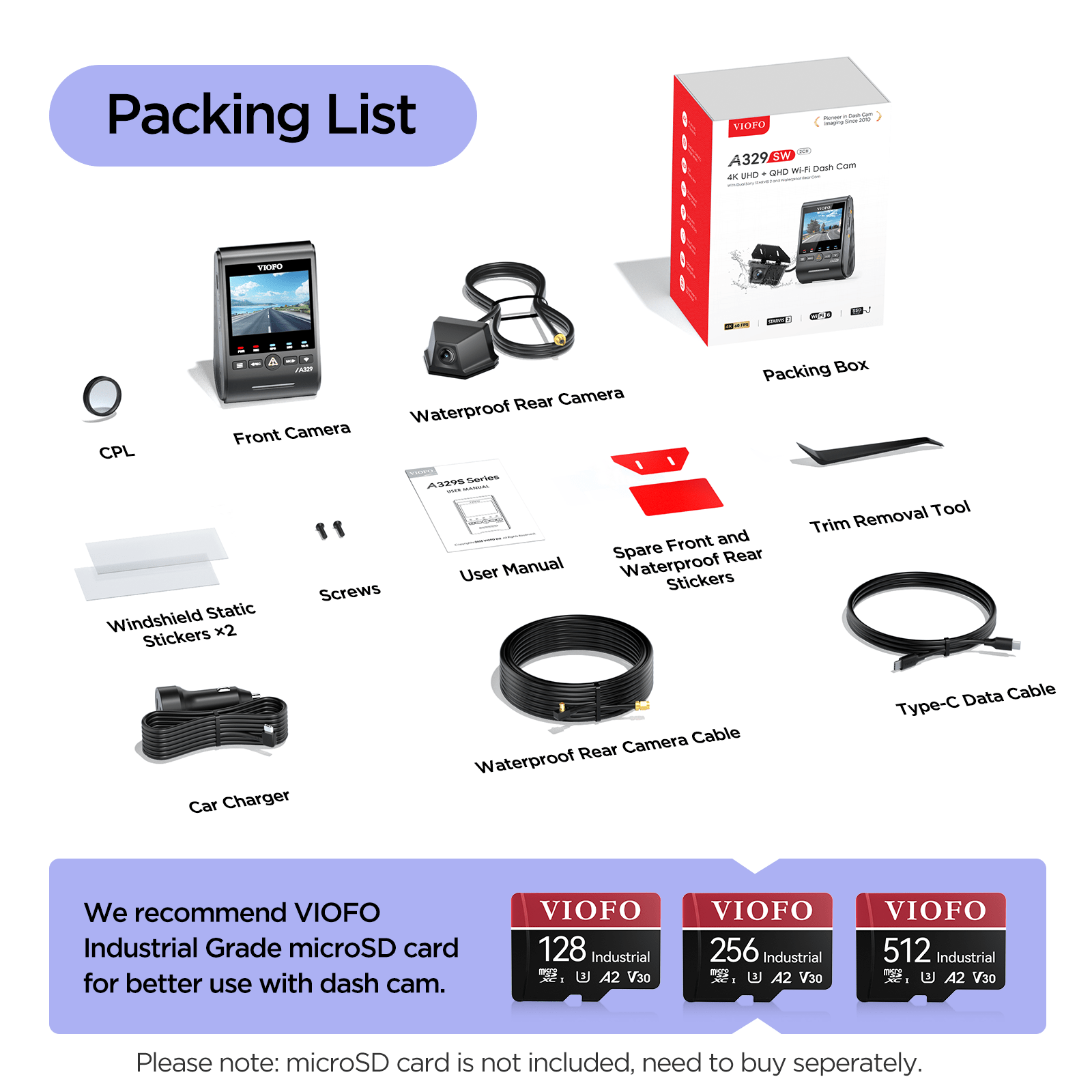 viofo-a329sw-2ch-dashcam-4k-60fps-2k-dent-waterproof-heckkamera image 6