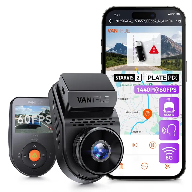 vantrue-s1-pro-1ch-dashcam-2-5k-1080p-mit-sony-starvis-2-und-hdr image 1