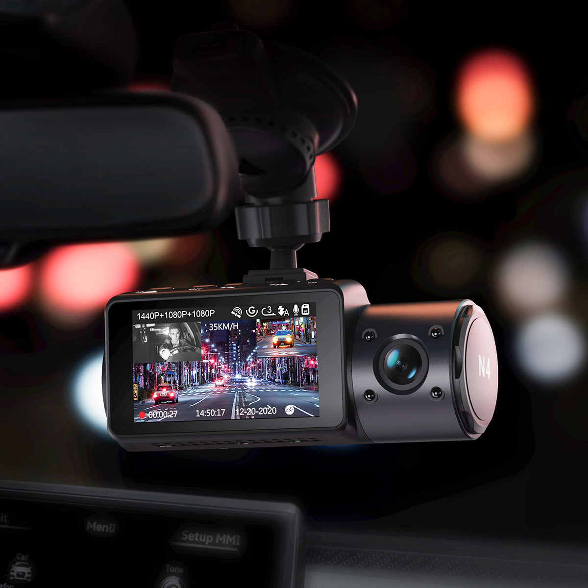 vantrue-ondash-n4-3-kanal-dashcam-4k-vorne-innen-hinten image 2
