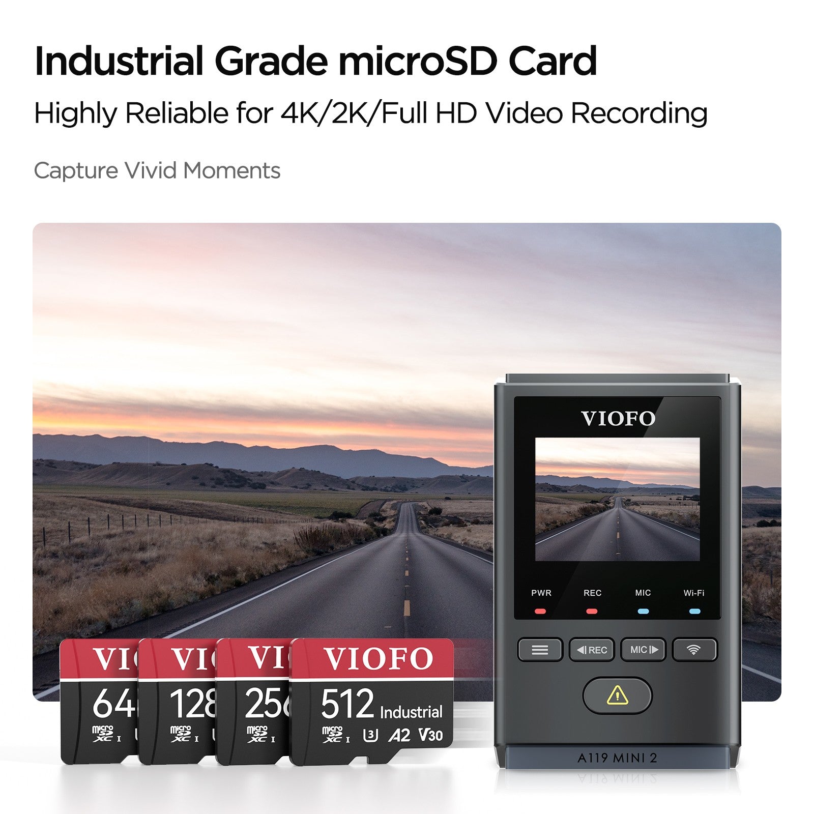 viofo-64gb-industrial-microsd-karte-u3-a2-v30-mit-adapter-4k-high-endurance image 3