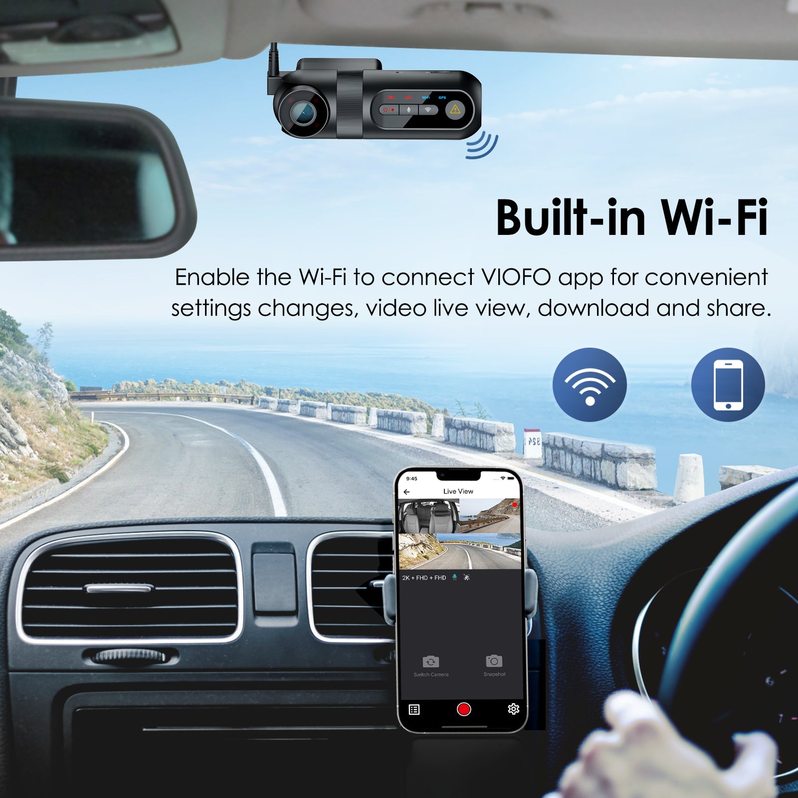 viofo-t130-3ch-3-kanal-dashcam-2k-vorne-innen-hinten-f-r-taxi image 5