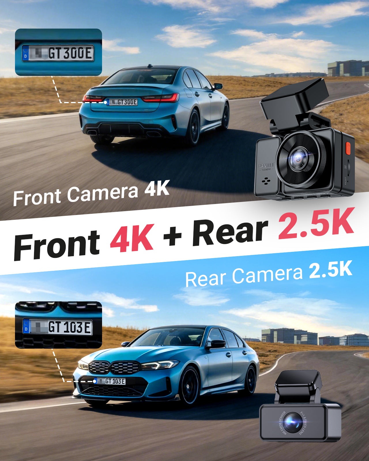vantrue-element-2-pro-front-rear-dashcam-4k-2k-dual-hdr-park-berwachung image 3