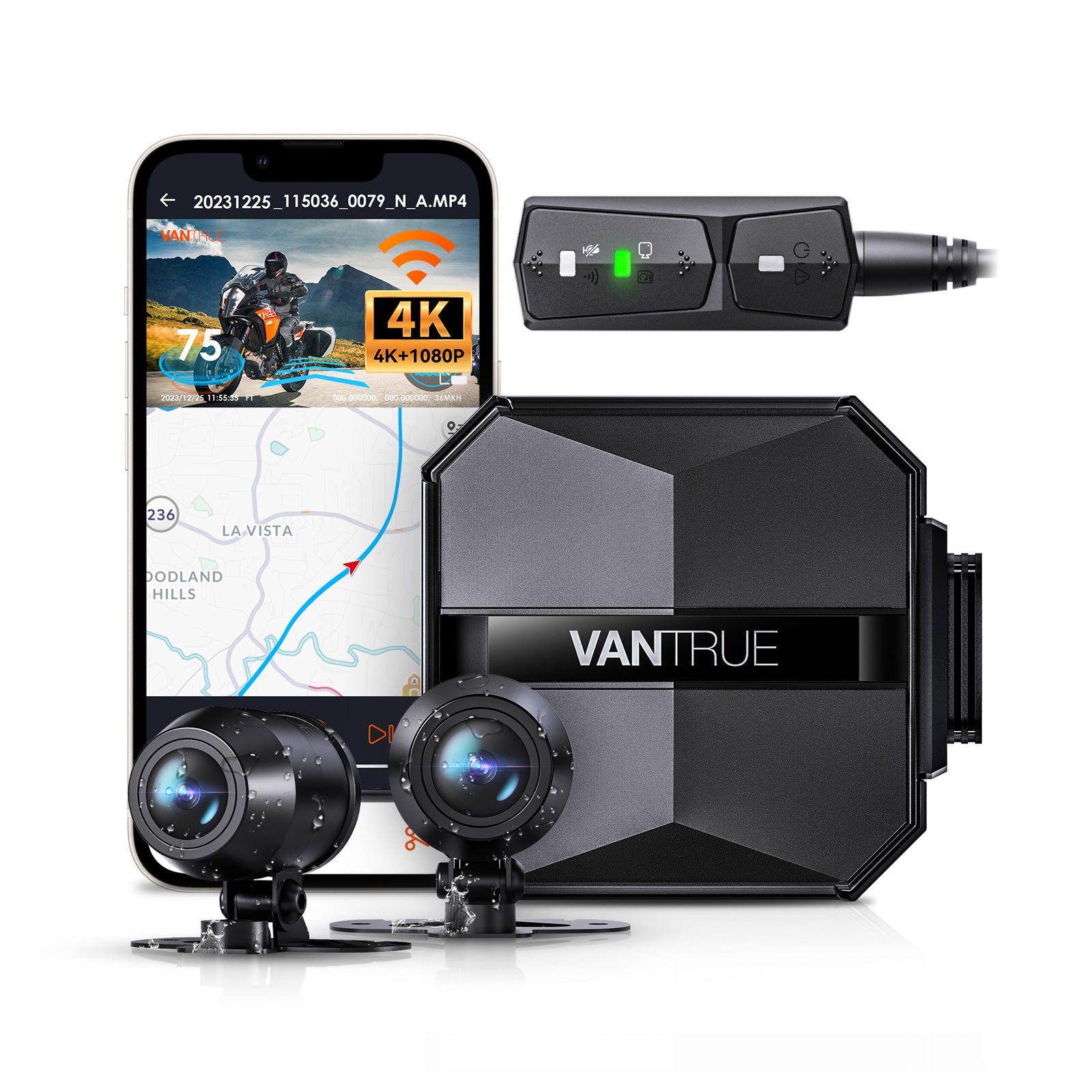 vantrue-falcon-f1-motorrad-dashcam-dual-2160p-1080p-mit-wifi-und-gps image 1
